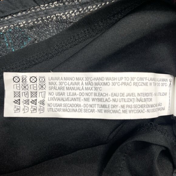 Zara Trafaluc Muliticolor Beaded Aztec Mini Skirt Womens Medium Lined Side Zip - Picture 11 of 11